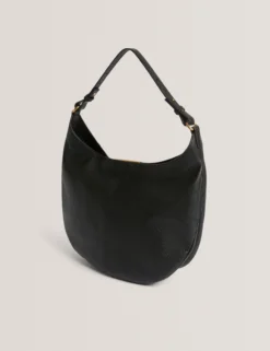 Bar Detail Slouchy Leder Hobo Bag