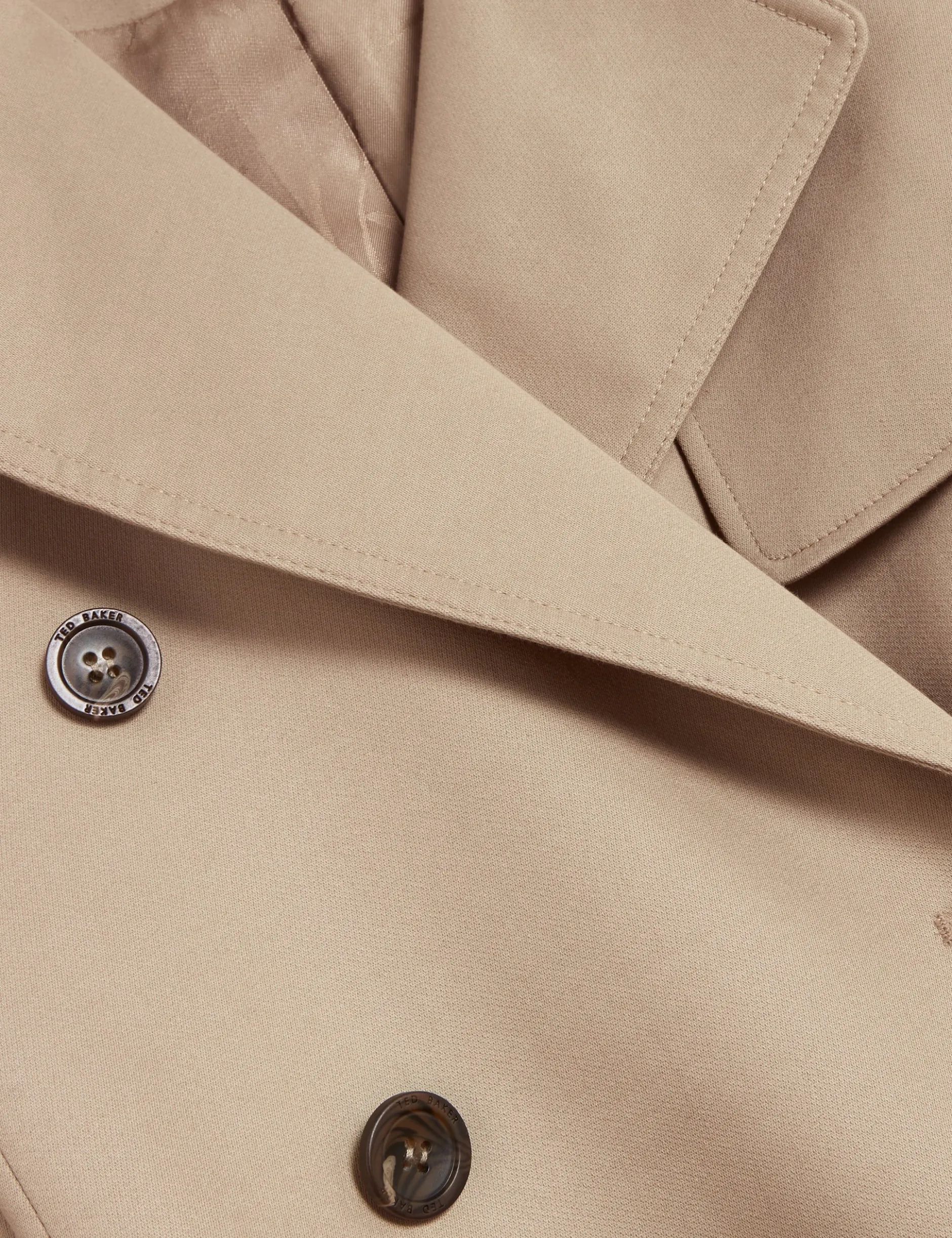 Baumwoll-Midi-Trenchcoat mit Gürtel