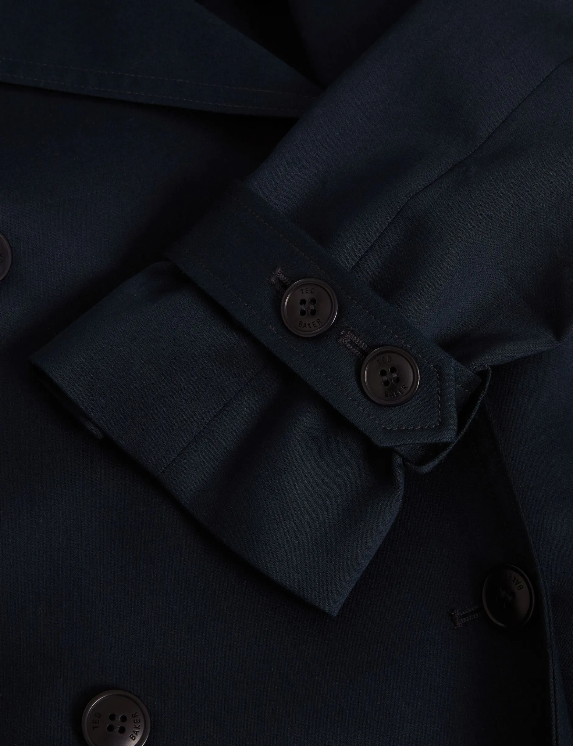 Baumwoll-Midi-Trenchcoat mit Gürtel