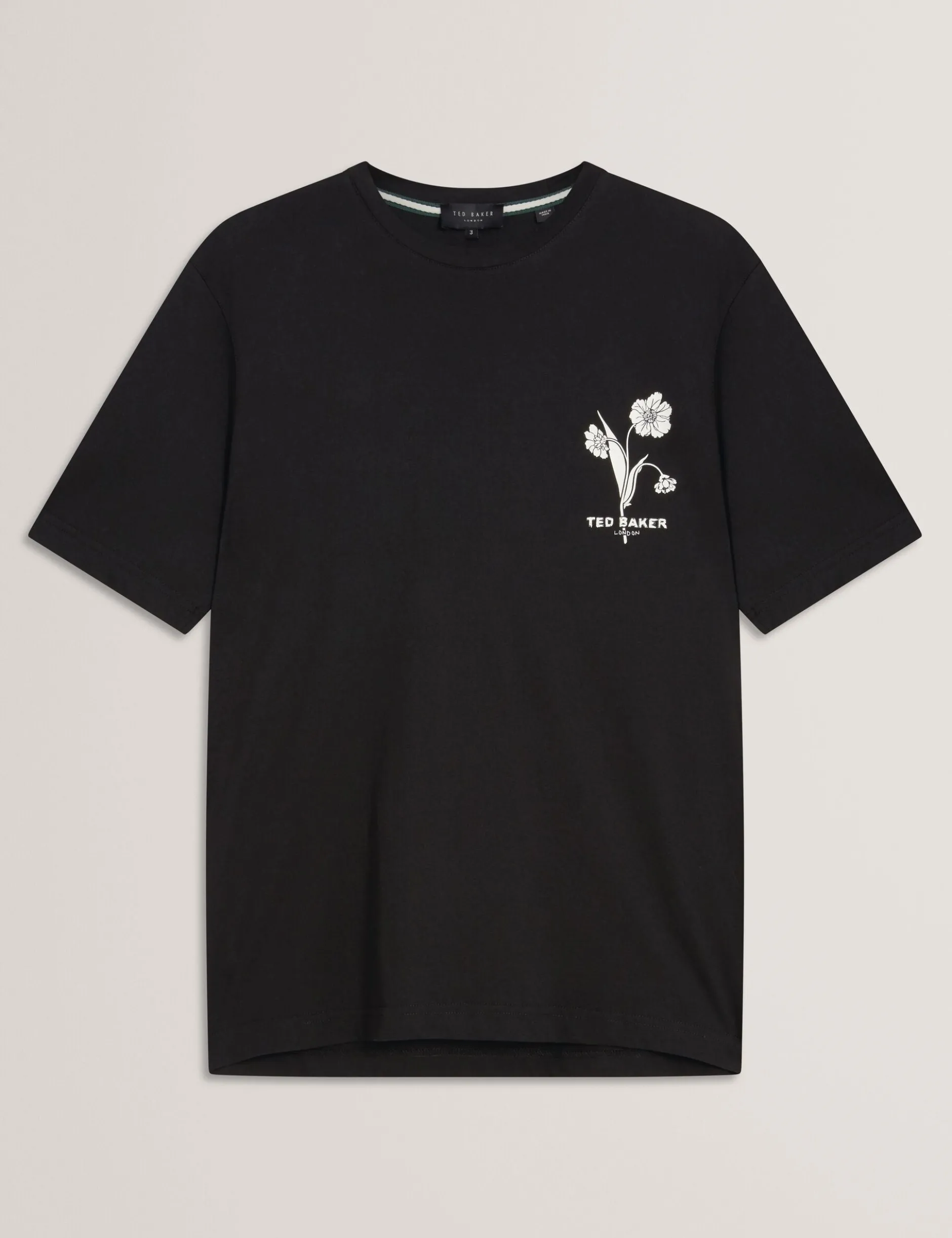 Baumwoll-T-Shirt mit Blumenlogo