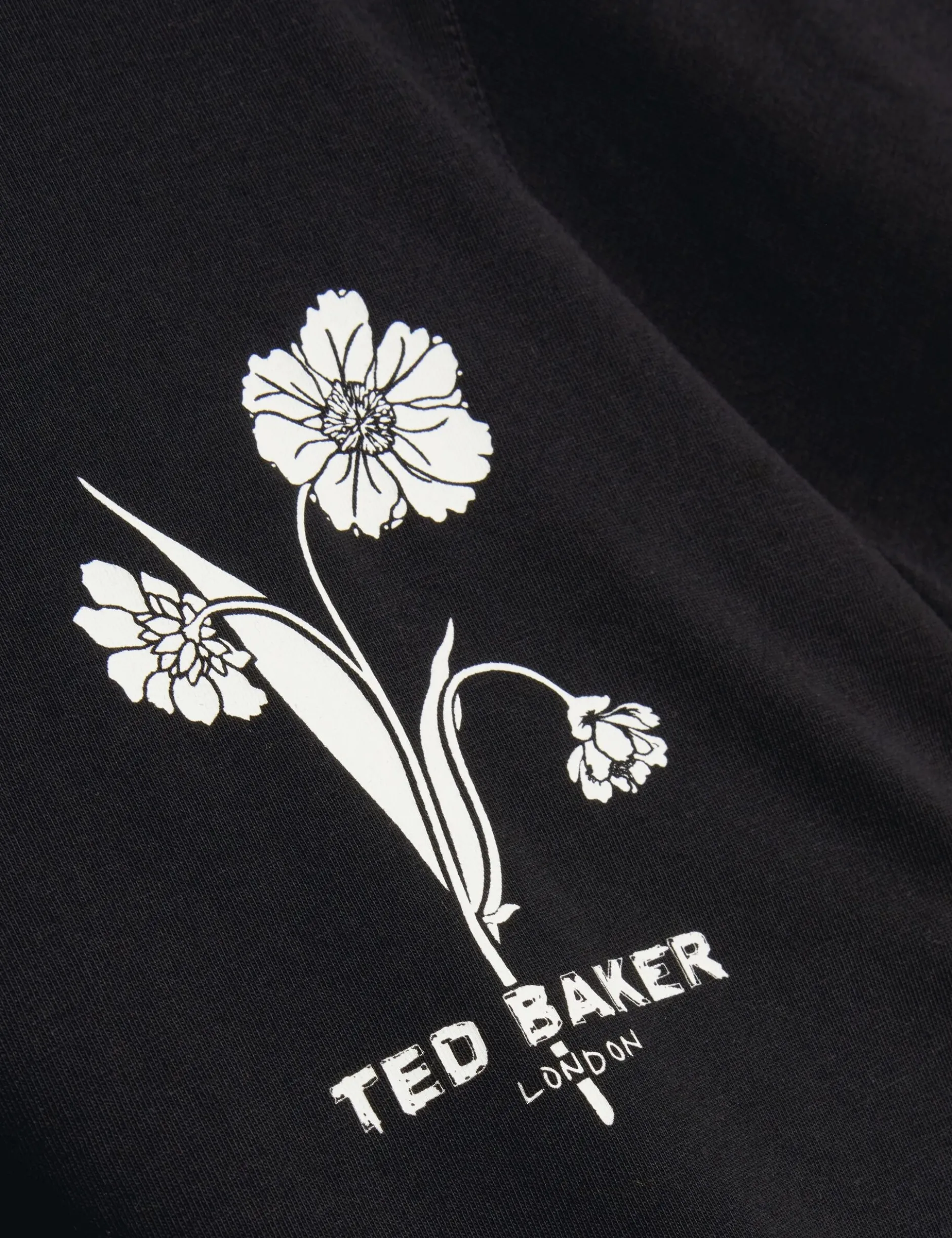 Baumwoll-T-Shirt mit Blumenlogo