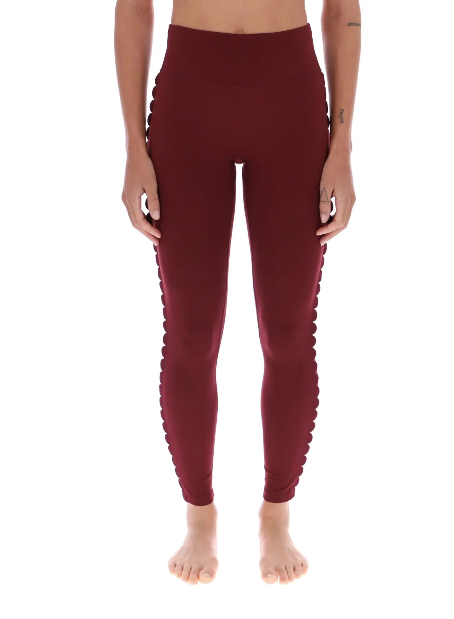 Bequeme Stretch-Yoga-Leggings mit Muschelsaum