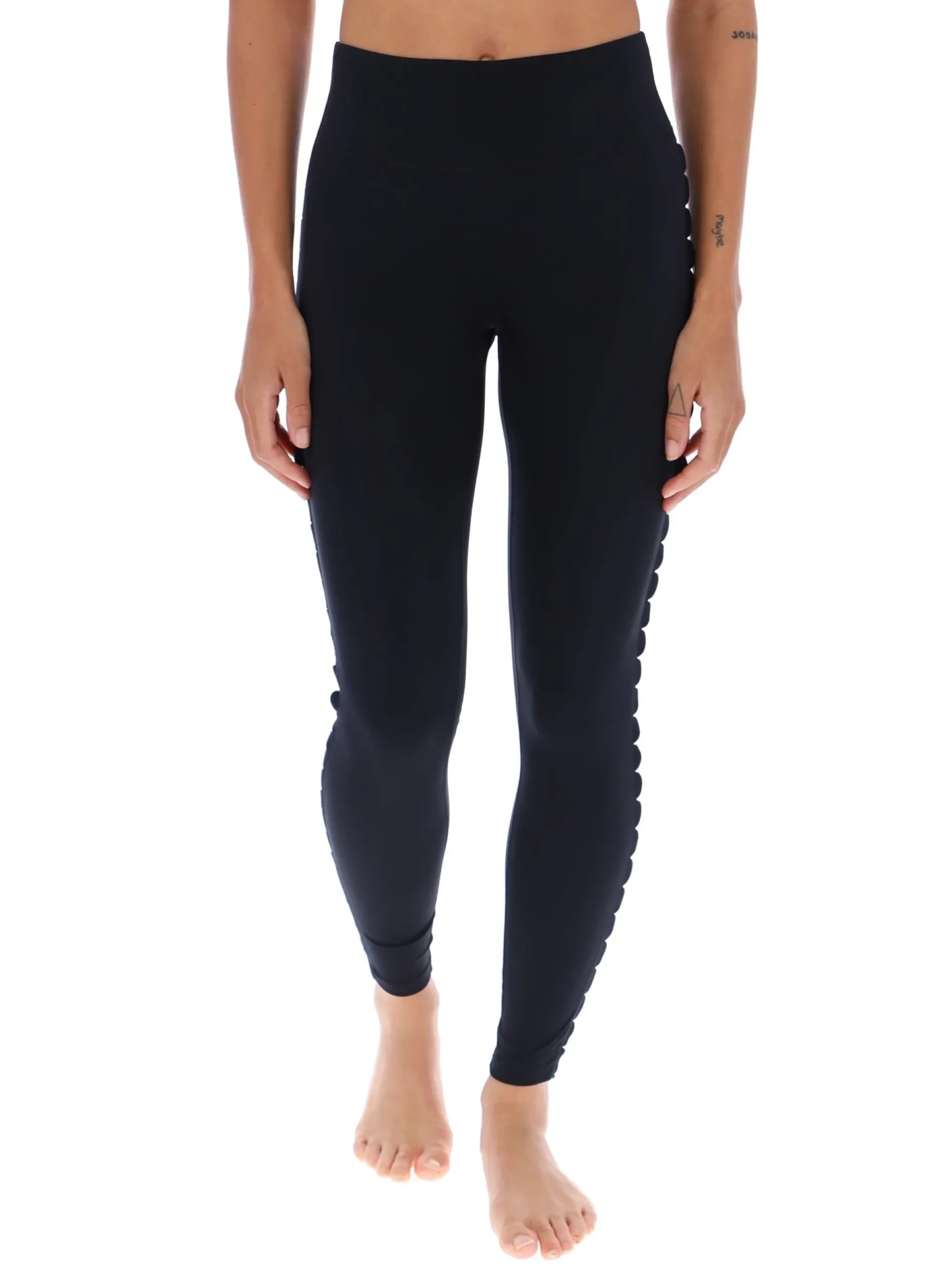 Bequeme Stretch-Yoga-Leggings mit Muschelsaum