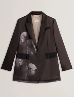 Blazer mit floralem Organza-Überzug