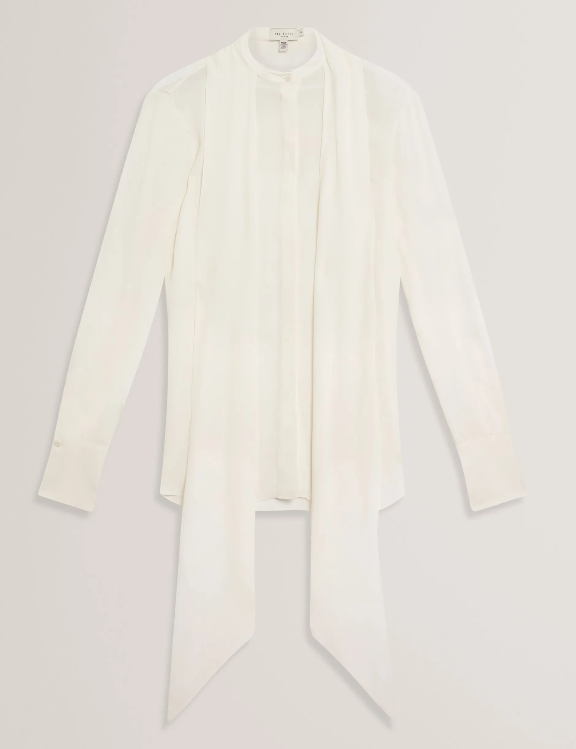 Bluse mit Schleifenkragen und langen Ärmeln