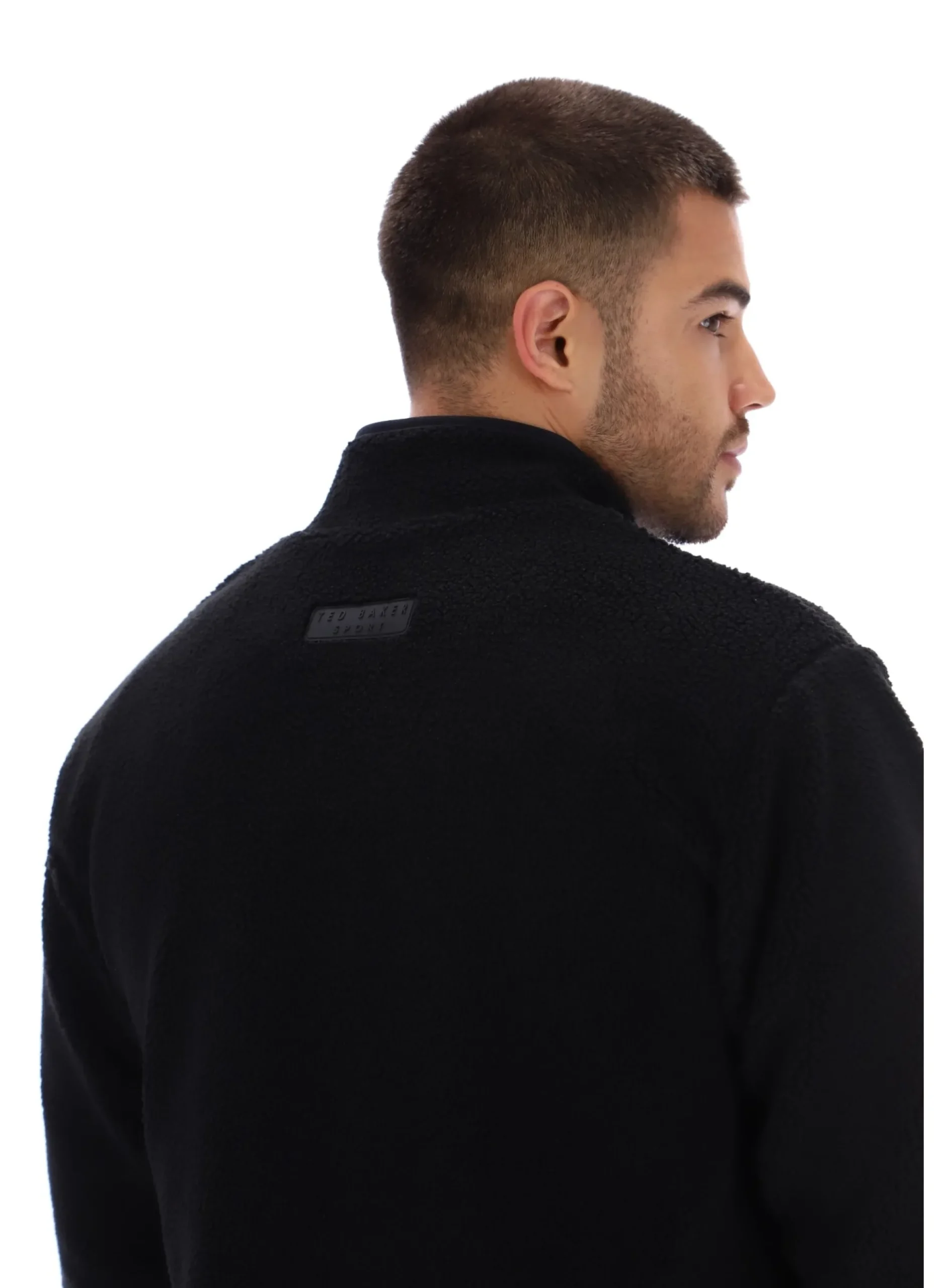 Borg Fleece-Trainingsjacke mit Reißverschluss