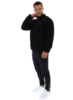 Borg Fleece-Trainingsjacke mit Reißverschluss