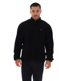 Borg Fleece-Trainingsjacke mit Reißverschluss