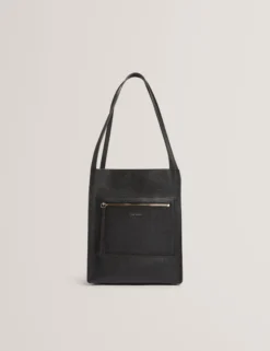 Boxy Tote Bag aus weichem Leder mit Reißverschlusstasche