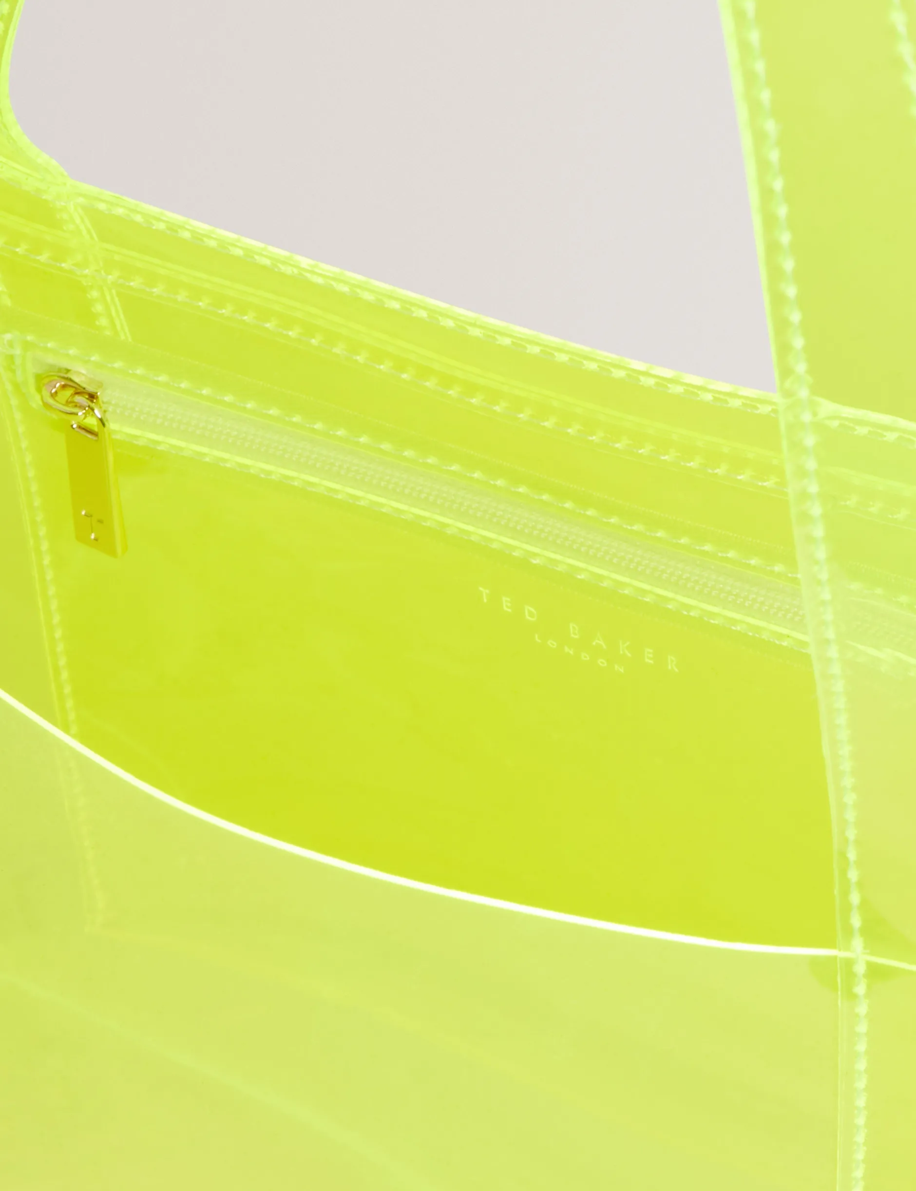 Breite Tragetasche mit Neon-Symbol aus durchsichtigem Vinyl