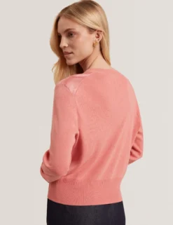 Cardigan mit Rosenprint und Webfront