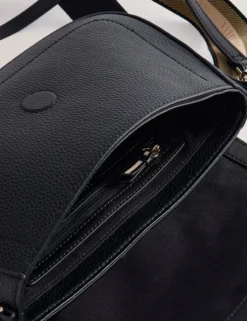 East West Satchel-Tasche aus Ledergewebe
