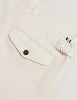 Elegante, schmal zulaufende Baumwoll-Stretchhose