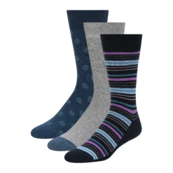 3er-Pack bedruckte Crew Socken