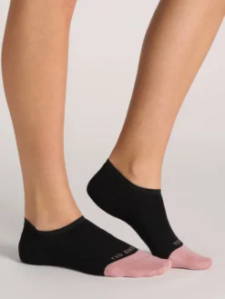 3er-Pack kontrastfarbene Zehenkappen-Sneakersocken