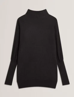 Feiner Merinowollpullover, lang geschnitten