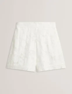 Florale Textur Hochgeschnittene Webshorts