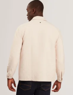 Gestepptes Overshirt mit Struktur und Reißverschluss