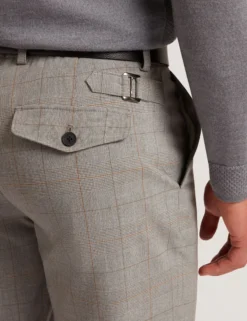 Glen Check Hose mit Bundfalten