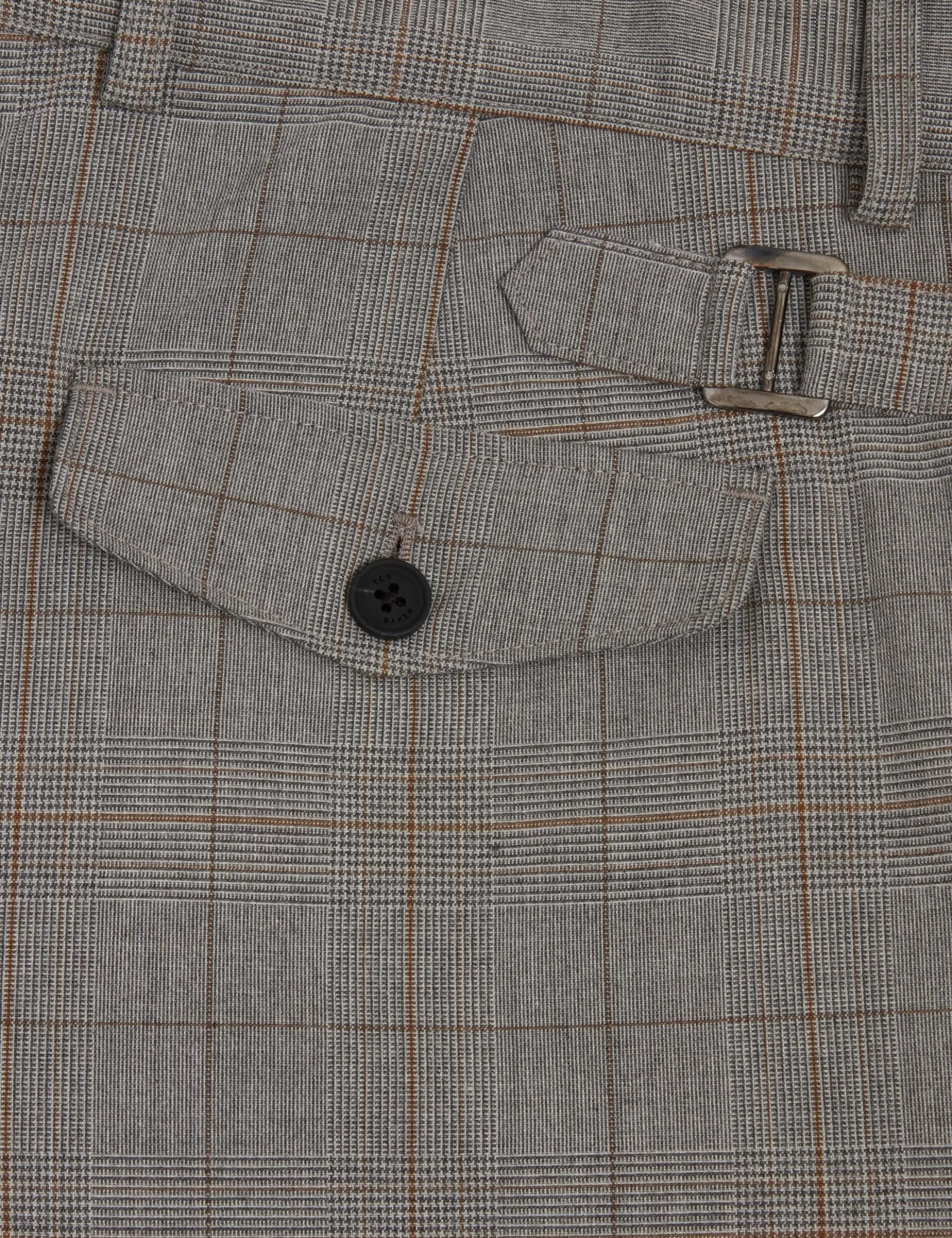 Glen Check Hose mit Bundfalten