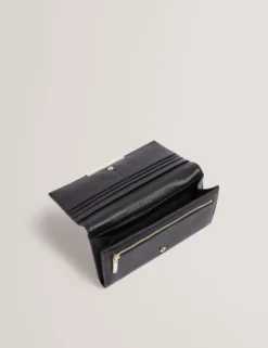 Große Handtasche aus Leder mit Hardware-Bar-Beschlägen