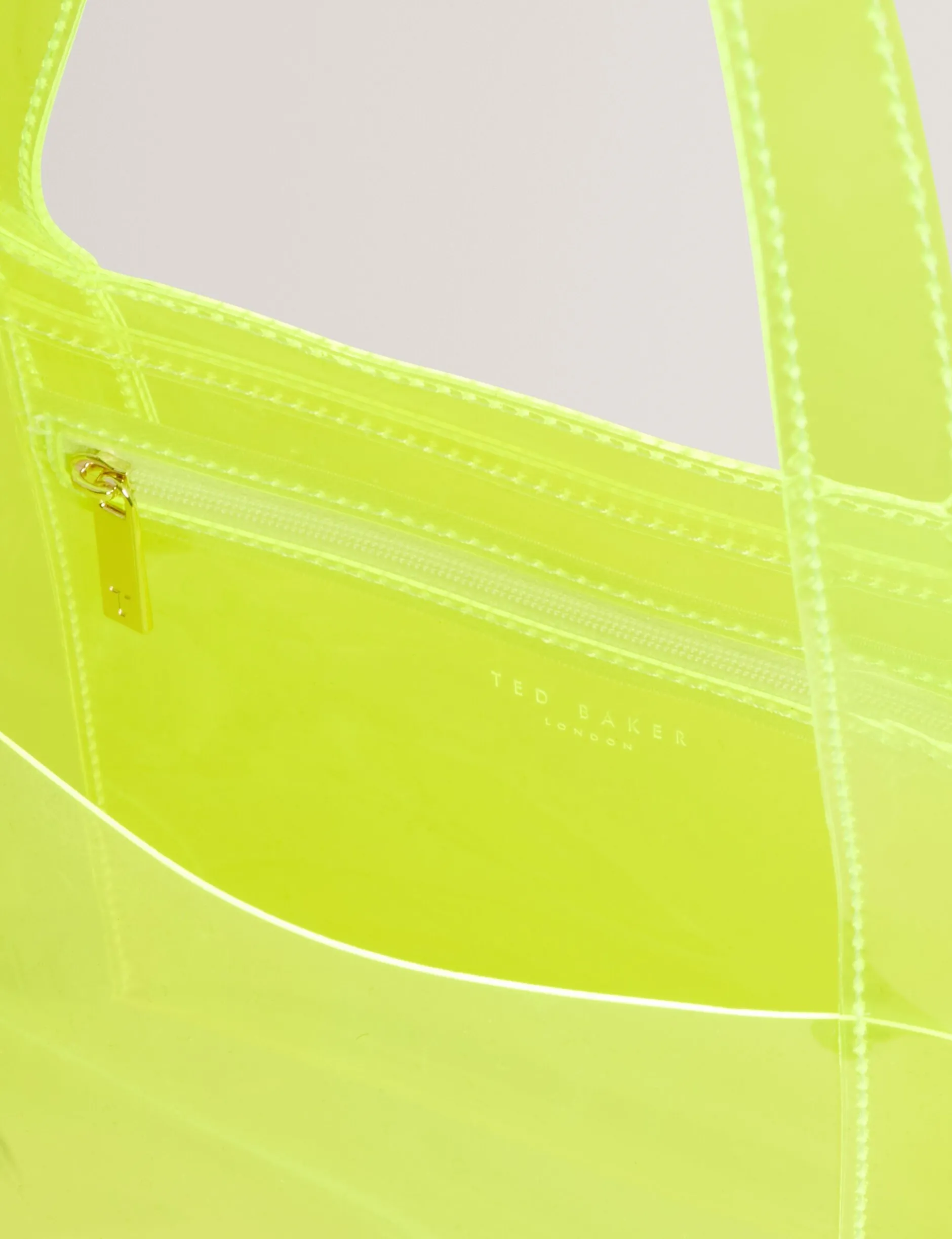Große Tragetasche mit Neon-Symbol aus durchsichtigem Vinyl