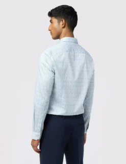 Hemd aus Stretch-Baumwolle mit kleinem Blumenmuster