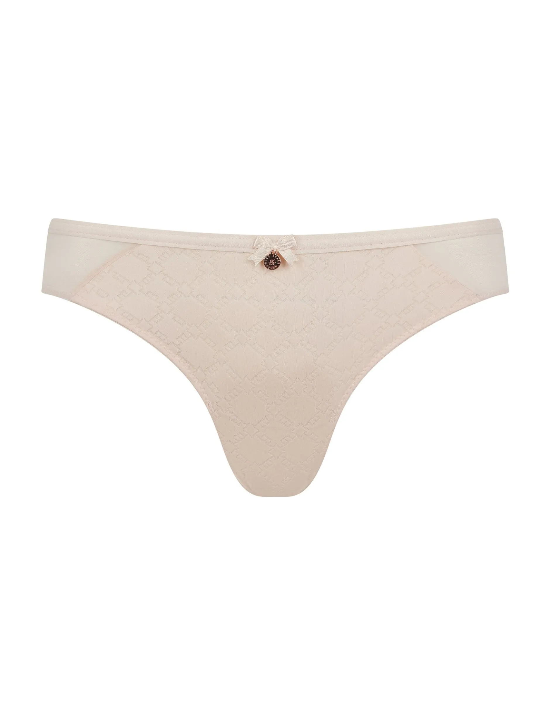 Jacquard-Mesh-Slips mit mittelhohem Bund