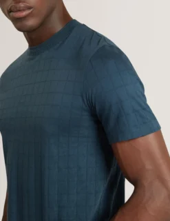 Jacquard-T-Shirt aus strukturierter Baumwolle