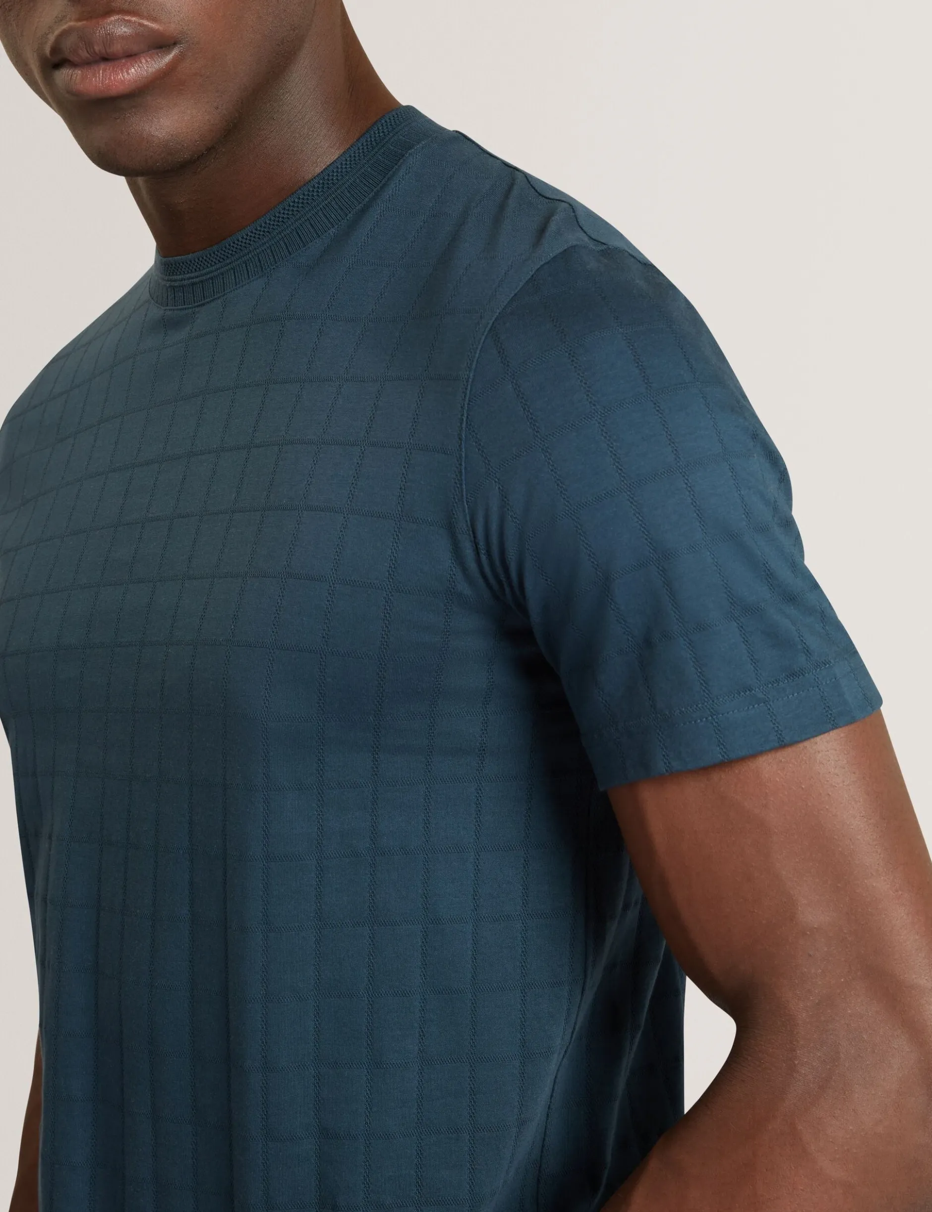Jacquard-T-Shirt aus strukturierter Baumwolle
