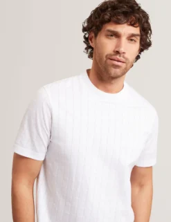 Jacquard-T-Shirt aus strukturierter Baumwolle