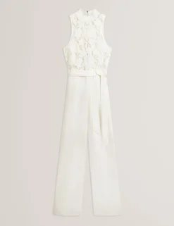 Jumpsuit mit Häkelspitze und weitem Bein