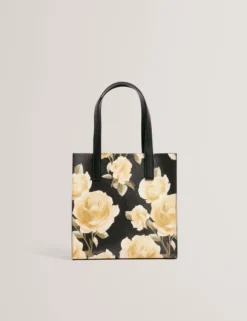 Kleine Tragetasche mit Rosen-Print