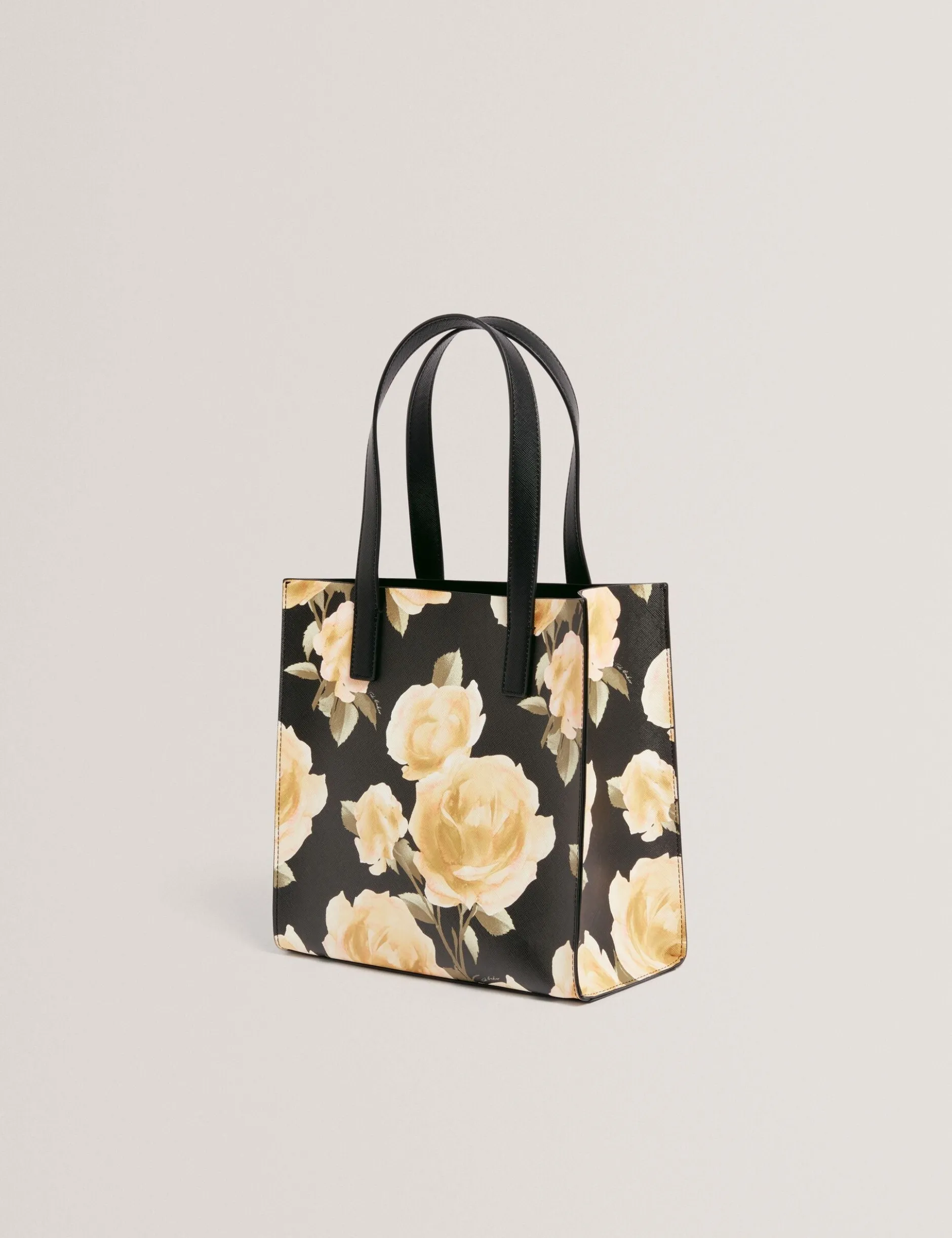 Kleine Tragetasche mit Rosen-Print