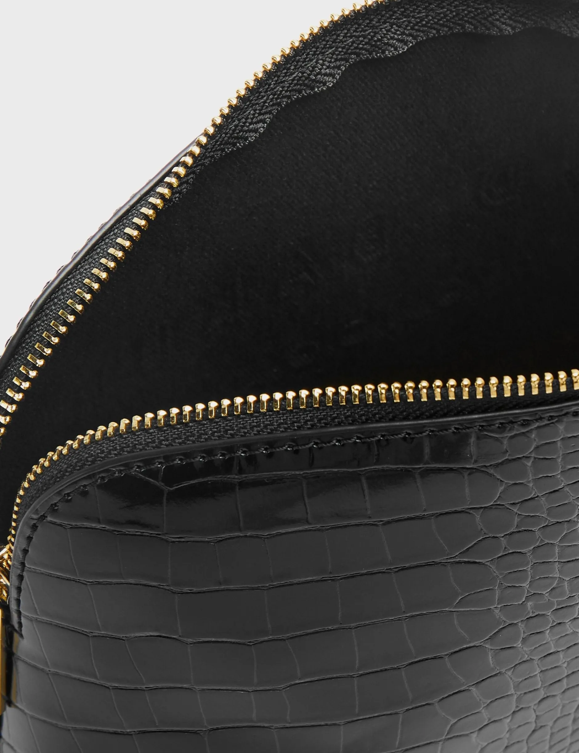 Kosmetiktasche aus Kunstleder in Kroko-Optik