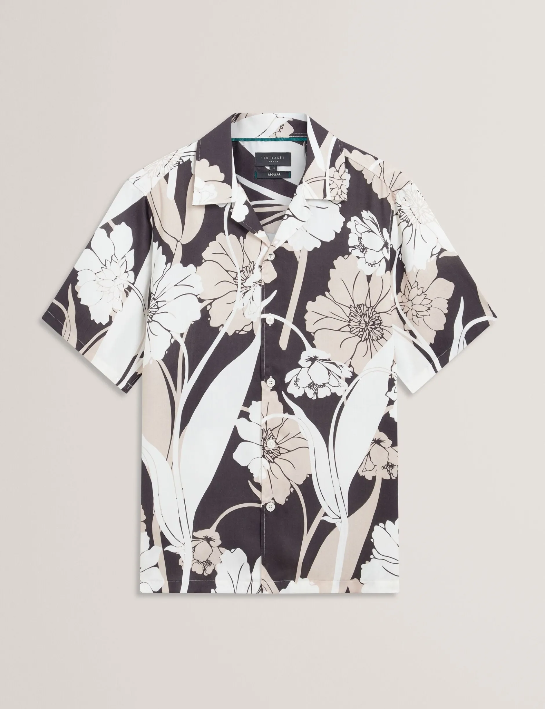 Kurzarmhemd mit botanischem Print für den Resortbereich