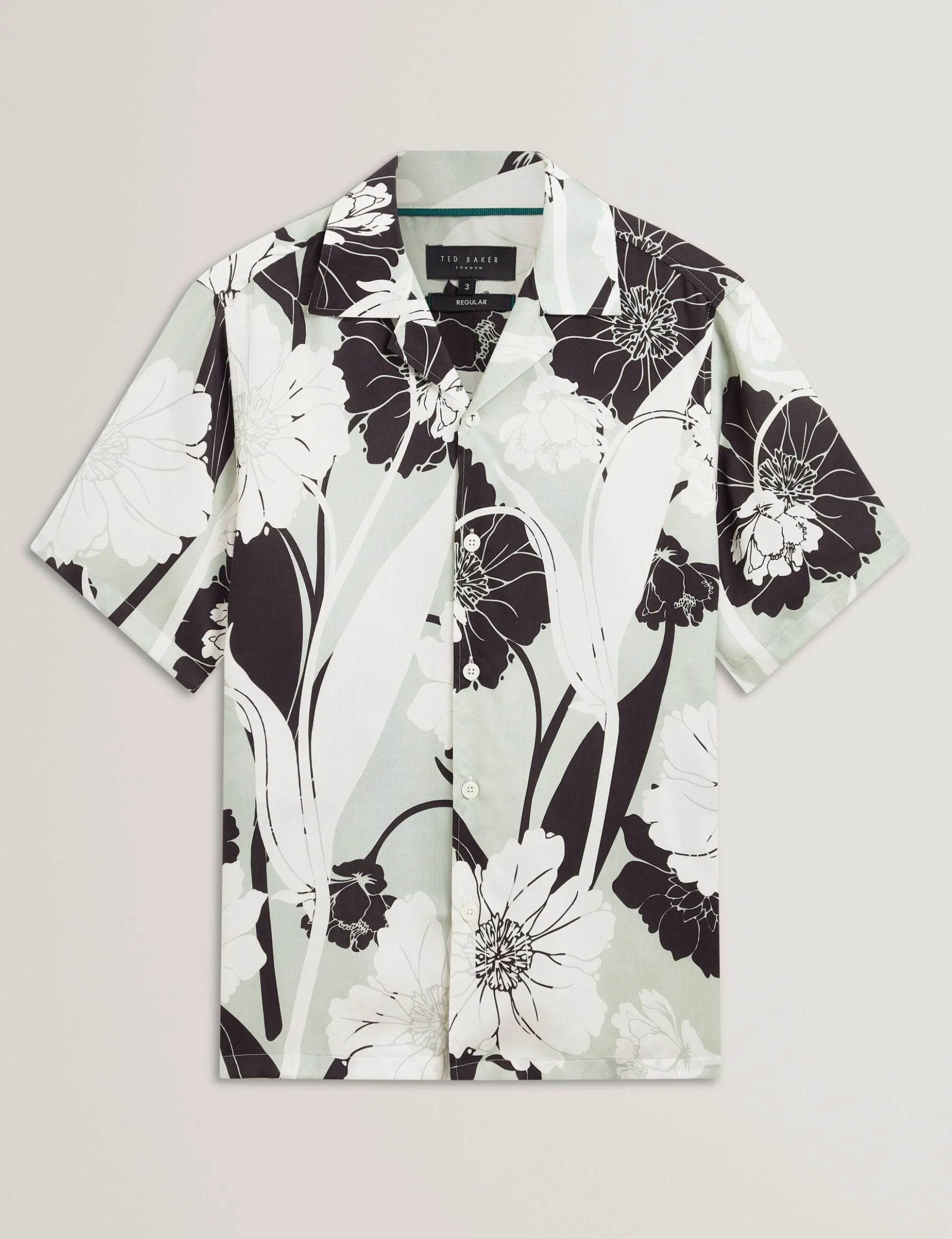 Kurzarmhemd mit botanischem Print für den Resortbereich
