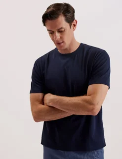 Kurzarm-T-Shirt aus Baumwolle mit lockerer Passform