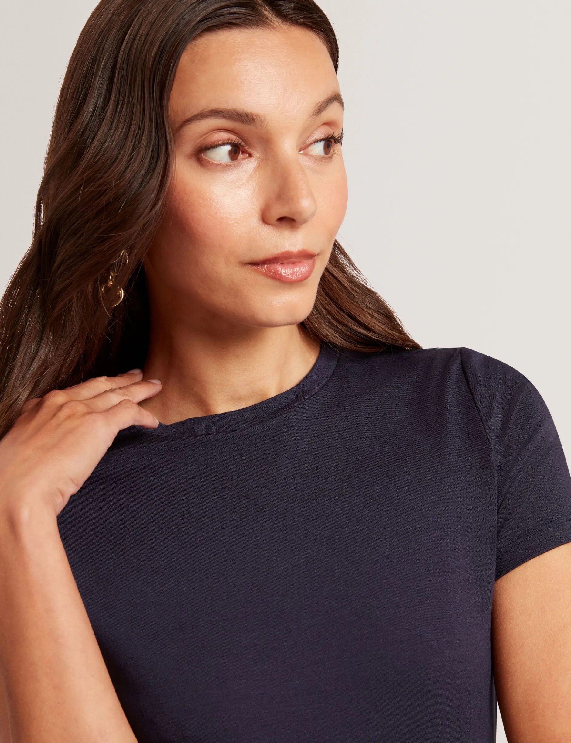 Kurzarm-T-Shirt mit weichem Griff und figurbetonter Passform