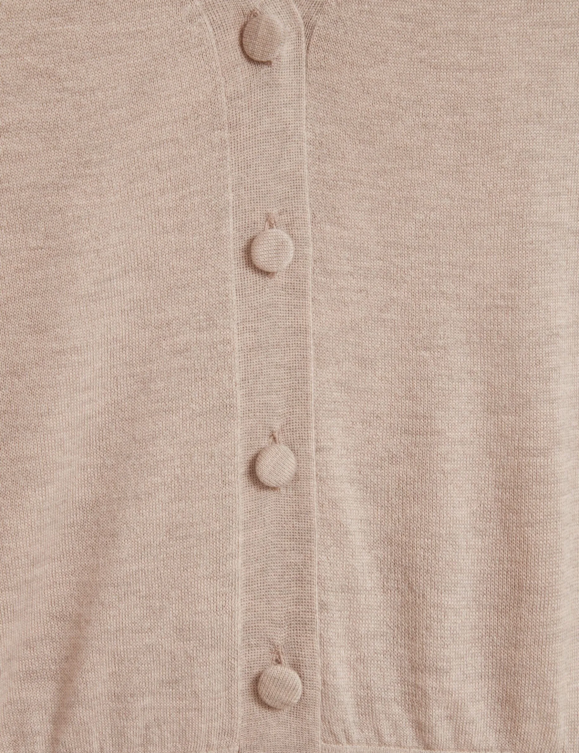 Kurzärmelige Strickjacke aus Merinowolle