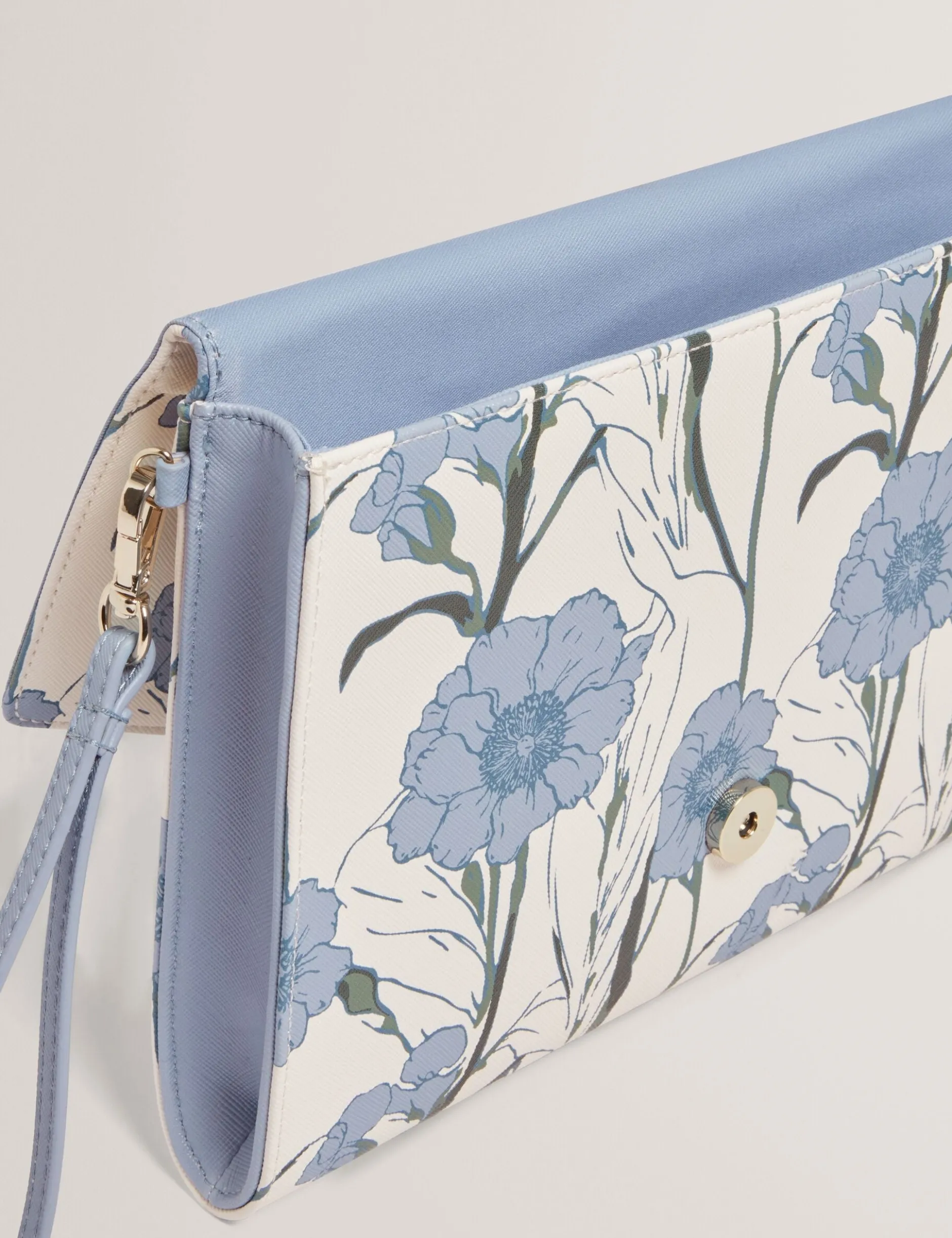 Kuvert-Clutch mit Blumenmuster