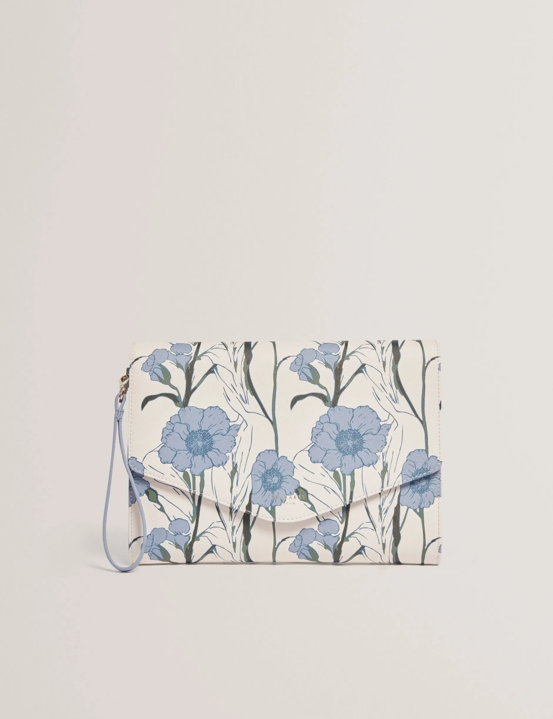 Kuvert-Clutch mit Blumenmuster