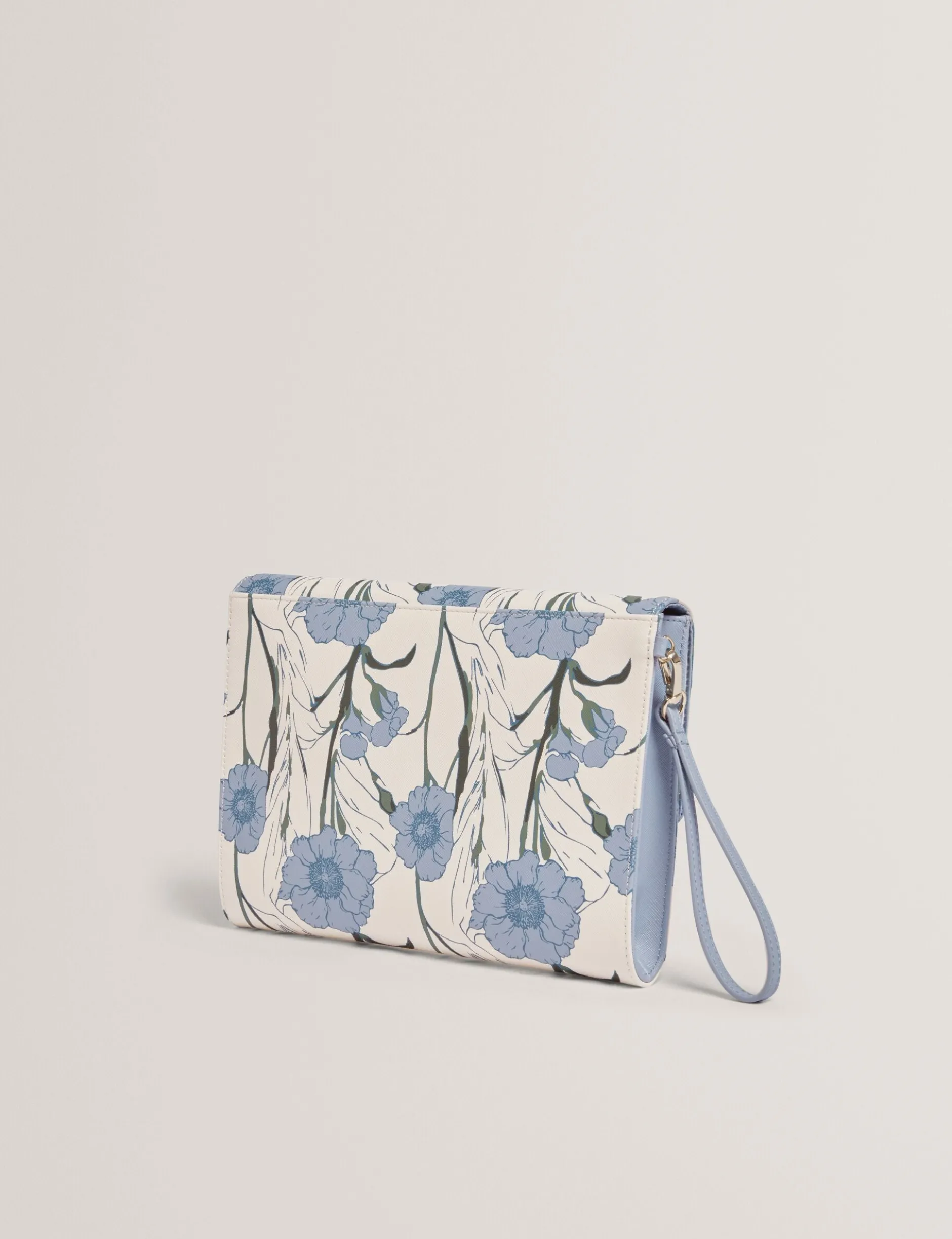 Kuvert-Clutch mit Blumenmuster