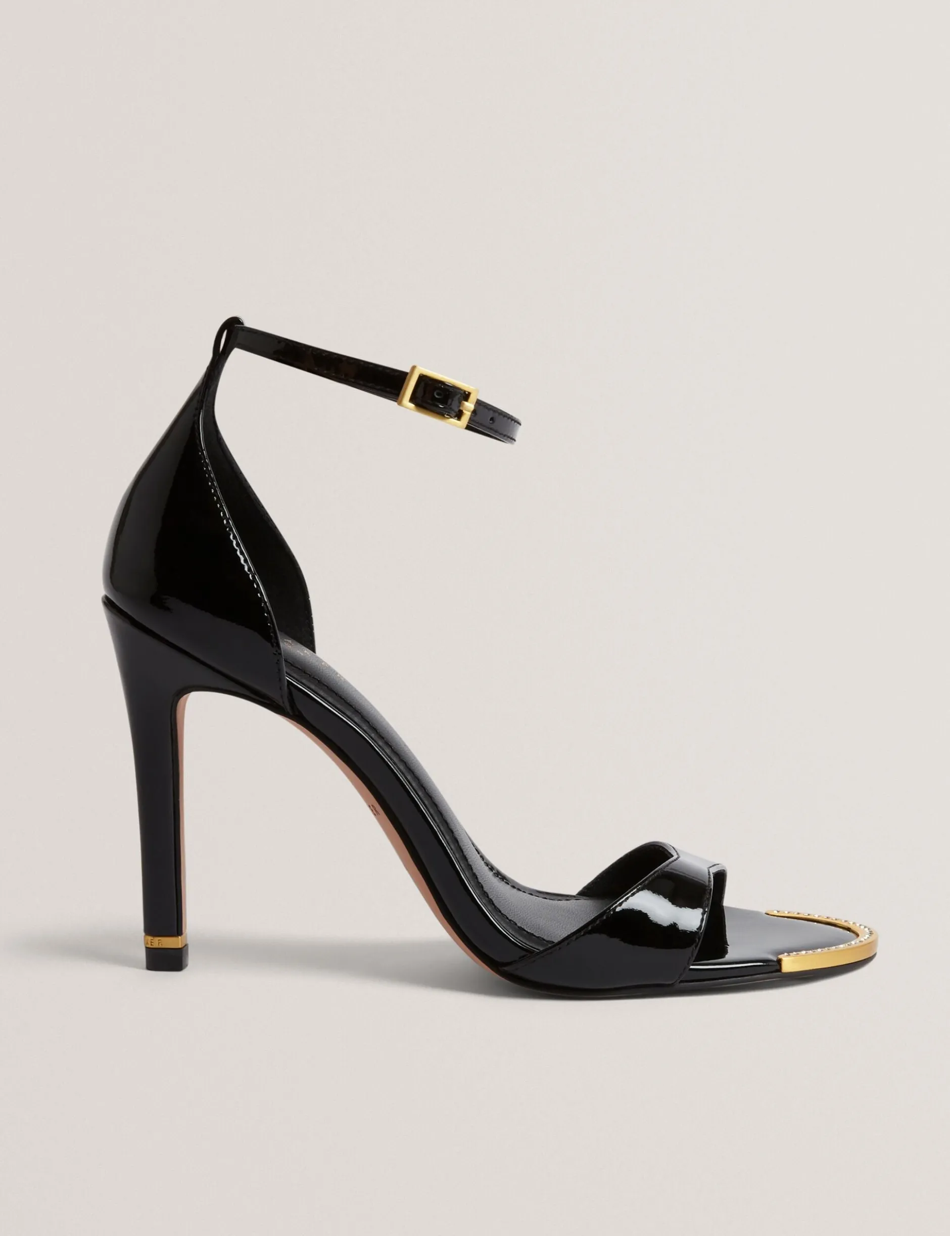 Lackleder-Sandalen mit Stilettoabsatz