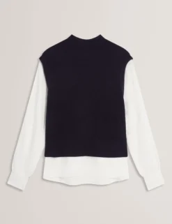 Langarmhemd mit Strickweste