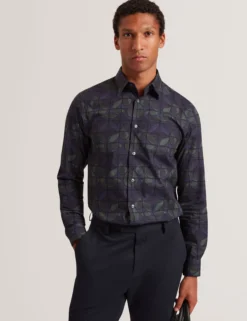 Langarmshirt mit Buntglas-Print