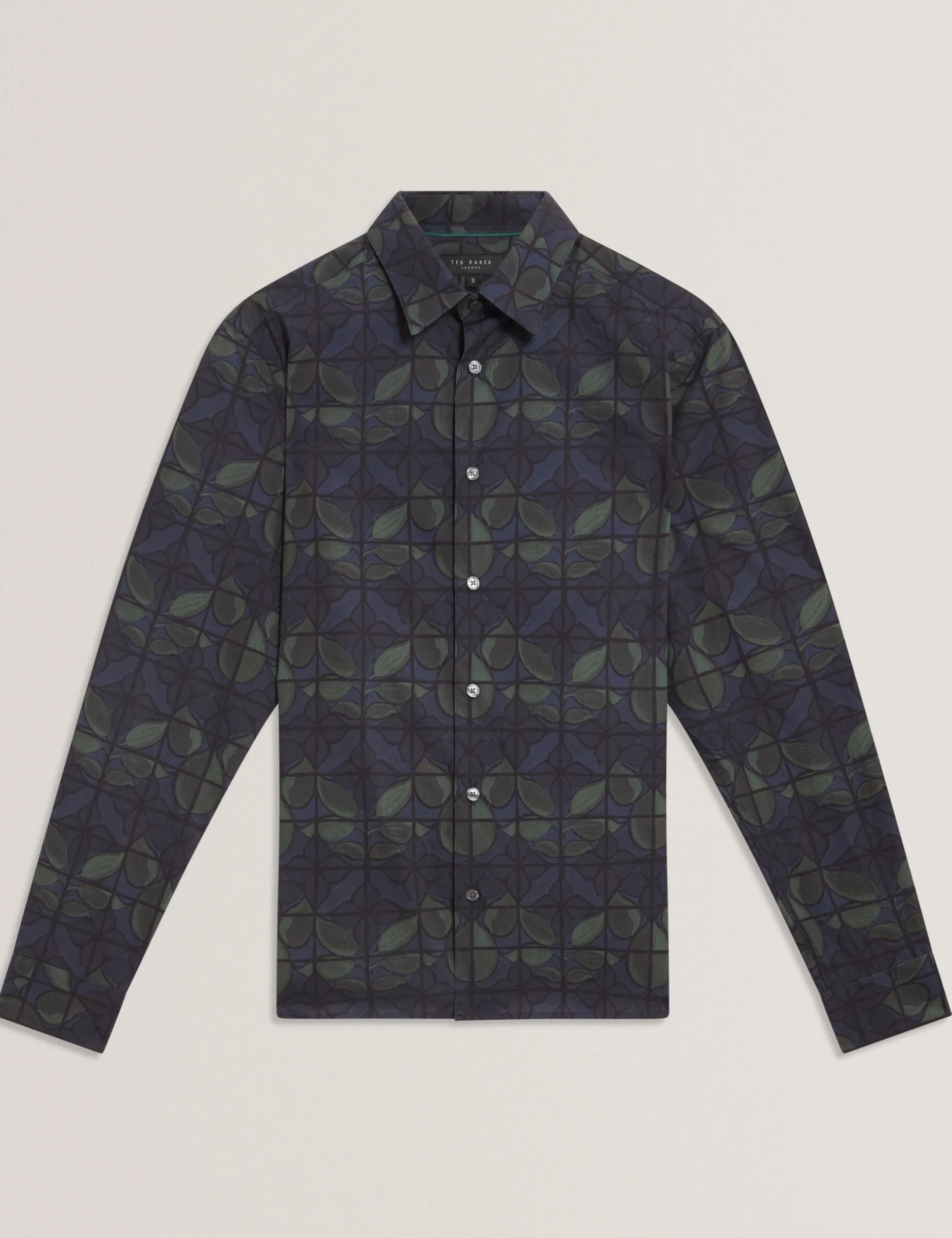 Langarmshirt mit Buntglas-Print
