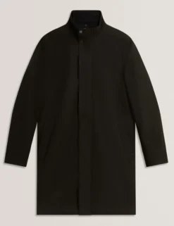 Lange Jacke mit Stehkragen und Futter