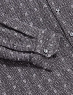 Langärmliges Hemd mit Jacquard-Karomuster