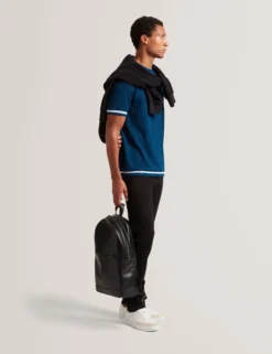 Laptop-Rucksack aus genarbtem Kunstleder